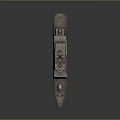 Military Warship With Camouflage Paint Radar Equipment And Number 82