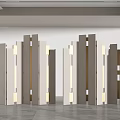 Modern Partition Screen Folding Screen Folding Partition Screen Wall 3d model