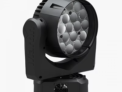 Modern Professional Black Downlight Spotlight Featuring Multiple LED Bulbs And Adjustable Head 3d model