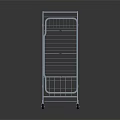 Durable Metal Wire Shelving Unit with Four Tiers and Mobile Wheels for Storage