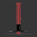 Red Vertical Mechanical Lifting Device With Platform Base And Stable Structure