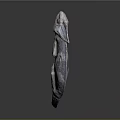 3D Rendered Chameleon with Grayish Purple Body Coiled Tail Posed on Dark Background