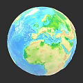 Microtopography Of Earth Surface With 3D Terrain Features And Colorful Regions