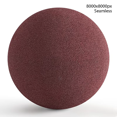 High Quality Round Dark Red Component With Fine Abrasive Surface Texture 3d model