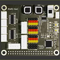AVR148 Circuit Board Close Up With Electronic Components Resistors And Connectors