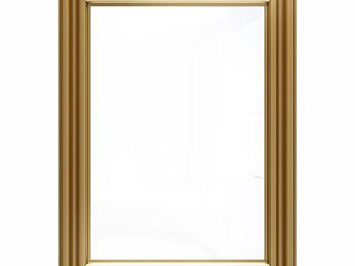 Elegant Gold Frame Mirror With Modern Design For Home Interior Decoration 3d model