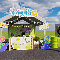 Food Festival Booth Tents in Standard Size 3m by 3m and 2m by 2m Design