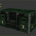 Futuristic Black Sci Fi Device With Metallic Clasps And Textured Surface Mechanical Storage Container Design