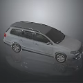 Silver Station Wagon With Roof Rack Modern Design Sleek Body And Alloy Wheels