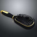 Black And Gold Modern Hairbrush With Stylish Handle And Bristles For Daily Use