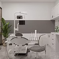 Bright Modern Dental Clinic Reception Lobby With Marble Desk And Comfortable Seats