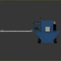 Blue Industrial Machinery With Conveyor Belt Metal Frame Motor And Wheels For Handling