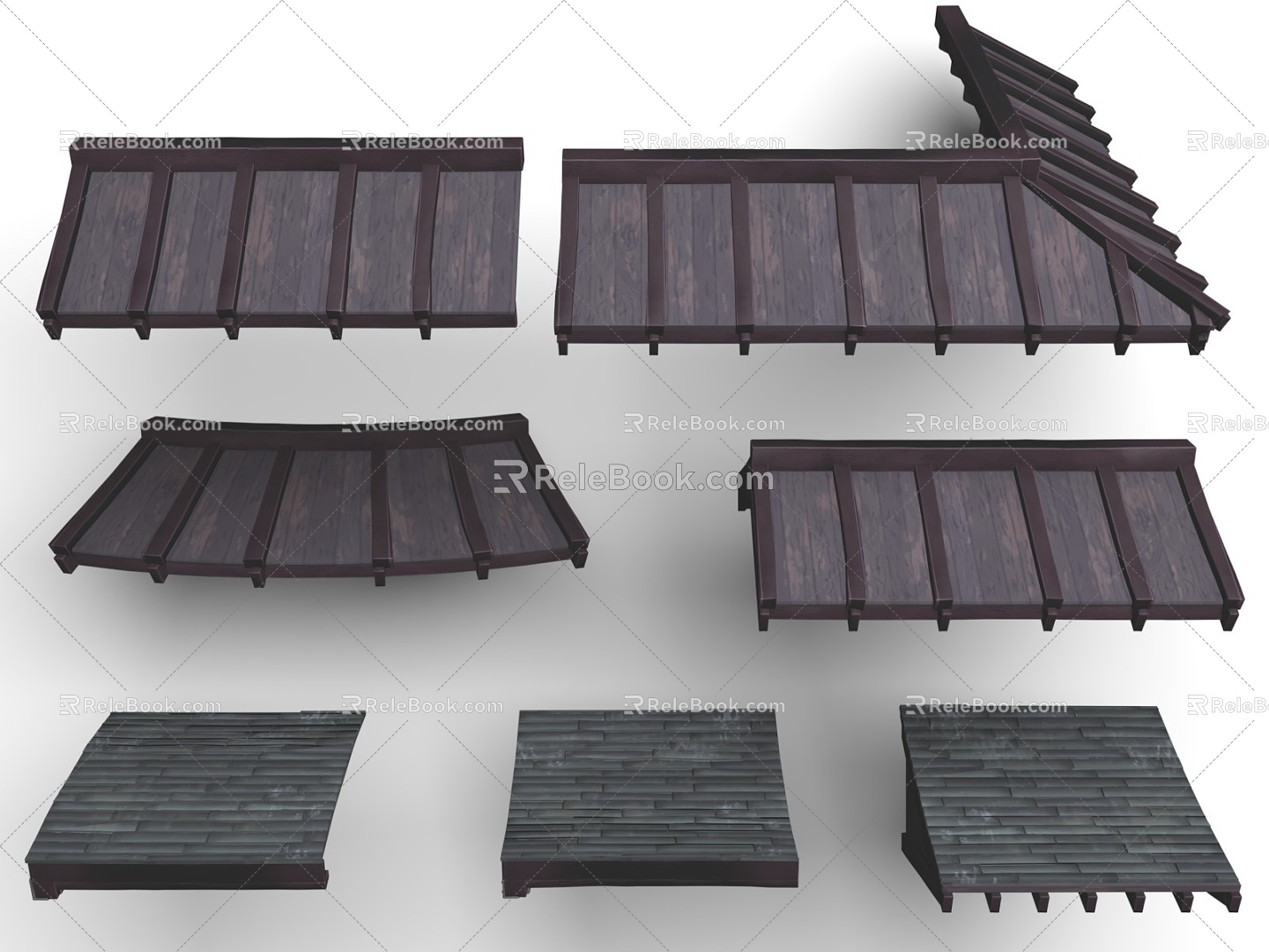 Chinese Japanese style Japanese style roof ancient wall Japanese style building accessories Japanese style eaves ancient building ancient building assets 3d model