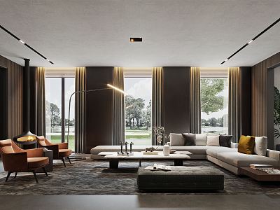 modern living room model