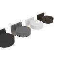 Modern Wall Lamp With Round Illuminated Shade And Various Color Options For Interior Lighting