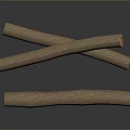 Pile Of Natural Wooden And Stone Timber Logs With Rough Surface Texture For Decoration
