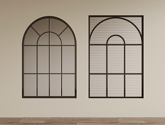 retro window arc window 3d model