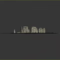 Cartoon Scene Of 3D Stonehenge Ancient Stone Circle With Arranged Stones And Green Grass