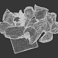Pile of Gray Garbage Bags and Cardboard Box for Waste Disposal