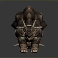 Ankylosaurus Dinosaur Figure With Armored Shell Horned Head And Spiked Tail