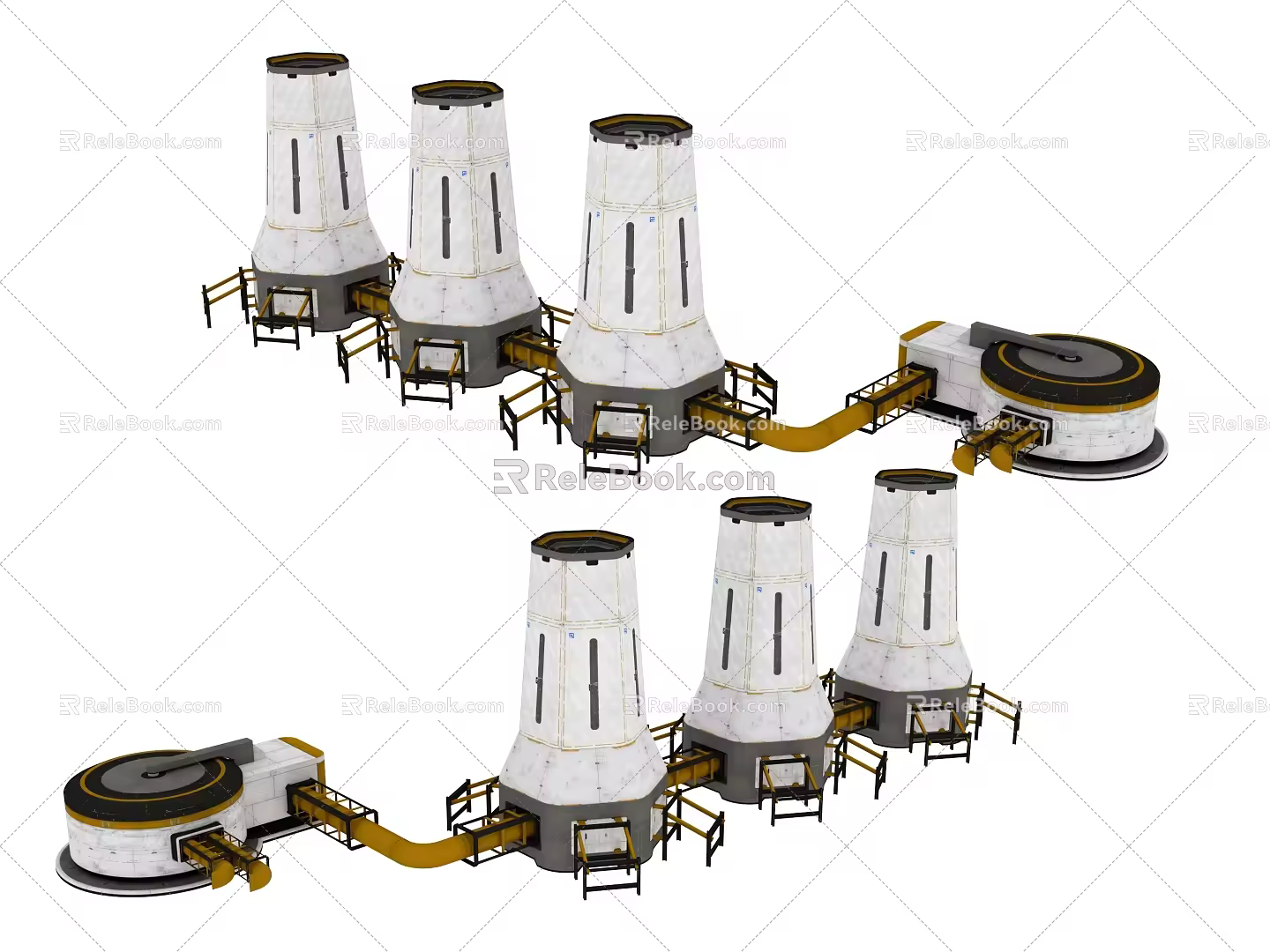 Infrastructure Moon Factory 3d model