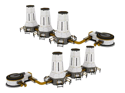 Infrastructure Moon Factory 3d model