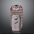 White Kitchen Apron With Red Heart Patterns And Decorative Sash For Daily Use