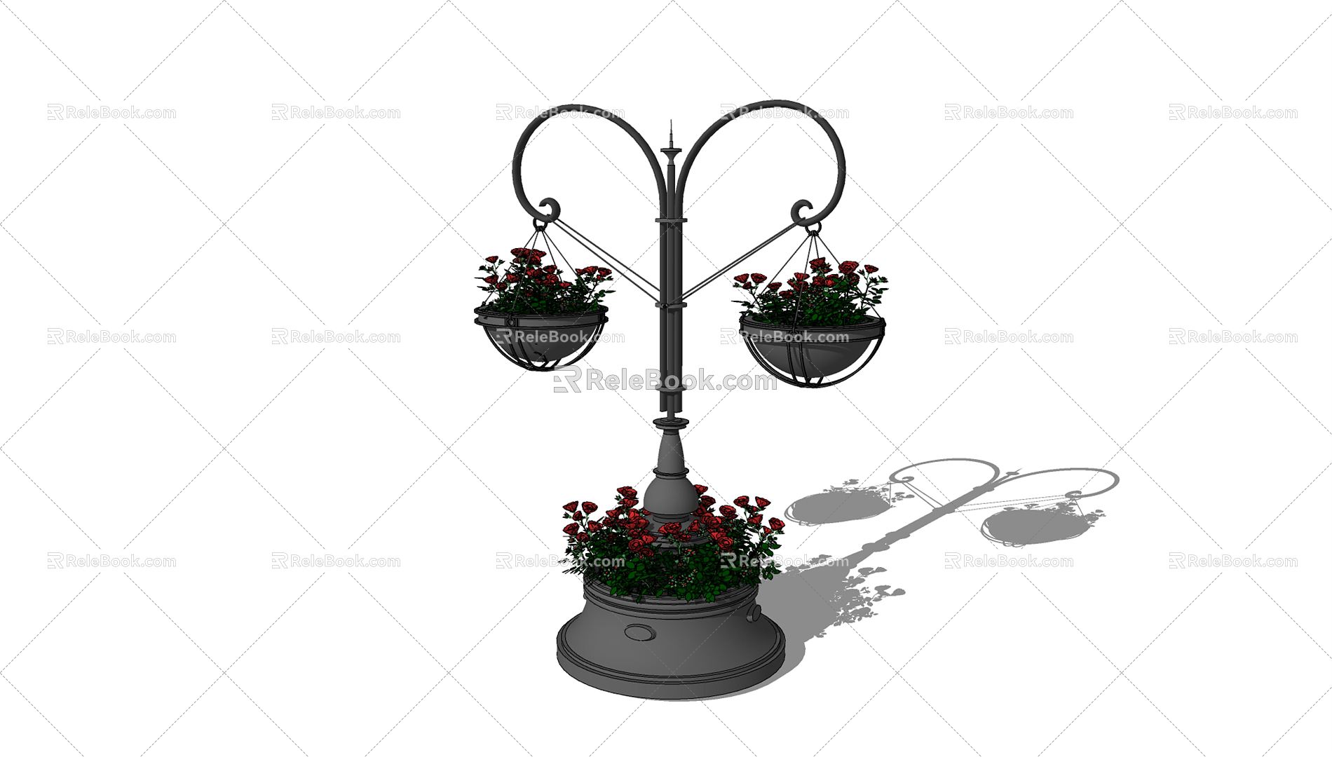 Modern street lamp landscape lamp column garden lamp floor lamp lawn lamp high pole lamp outdoor lamp road flag hanging basin lamp model