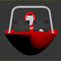 Red Speedboat With White Frame Modern Sporty Design Open Cockpit And Sleek Hull