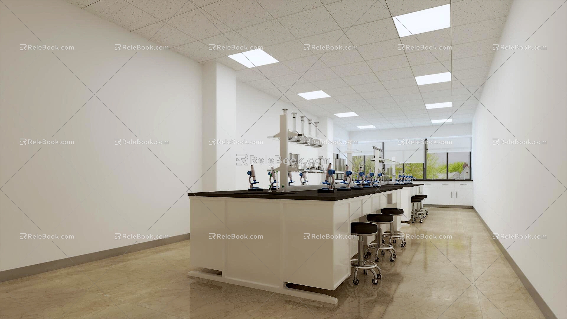 Laboratory Experimental Classroom Scientific Research Room model