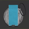 Military Grenade With Metallic Black And Blue Body And Top Blue Fuse Design