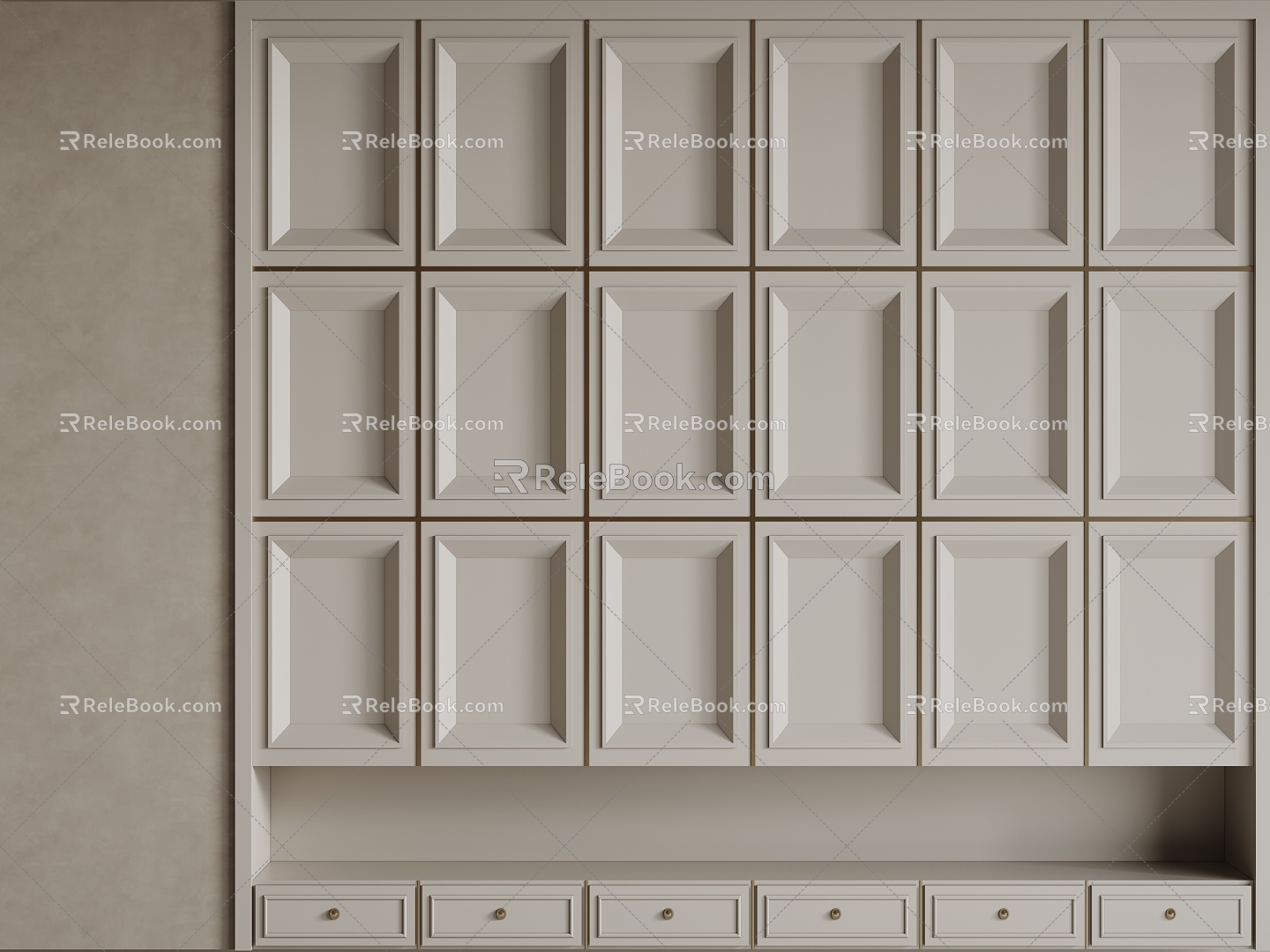 European-style cabinet 3d model