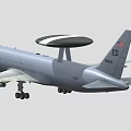US Air Force Fighter Jet With Radar Dome Tail Number ED And American Flag Emblem