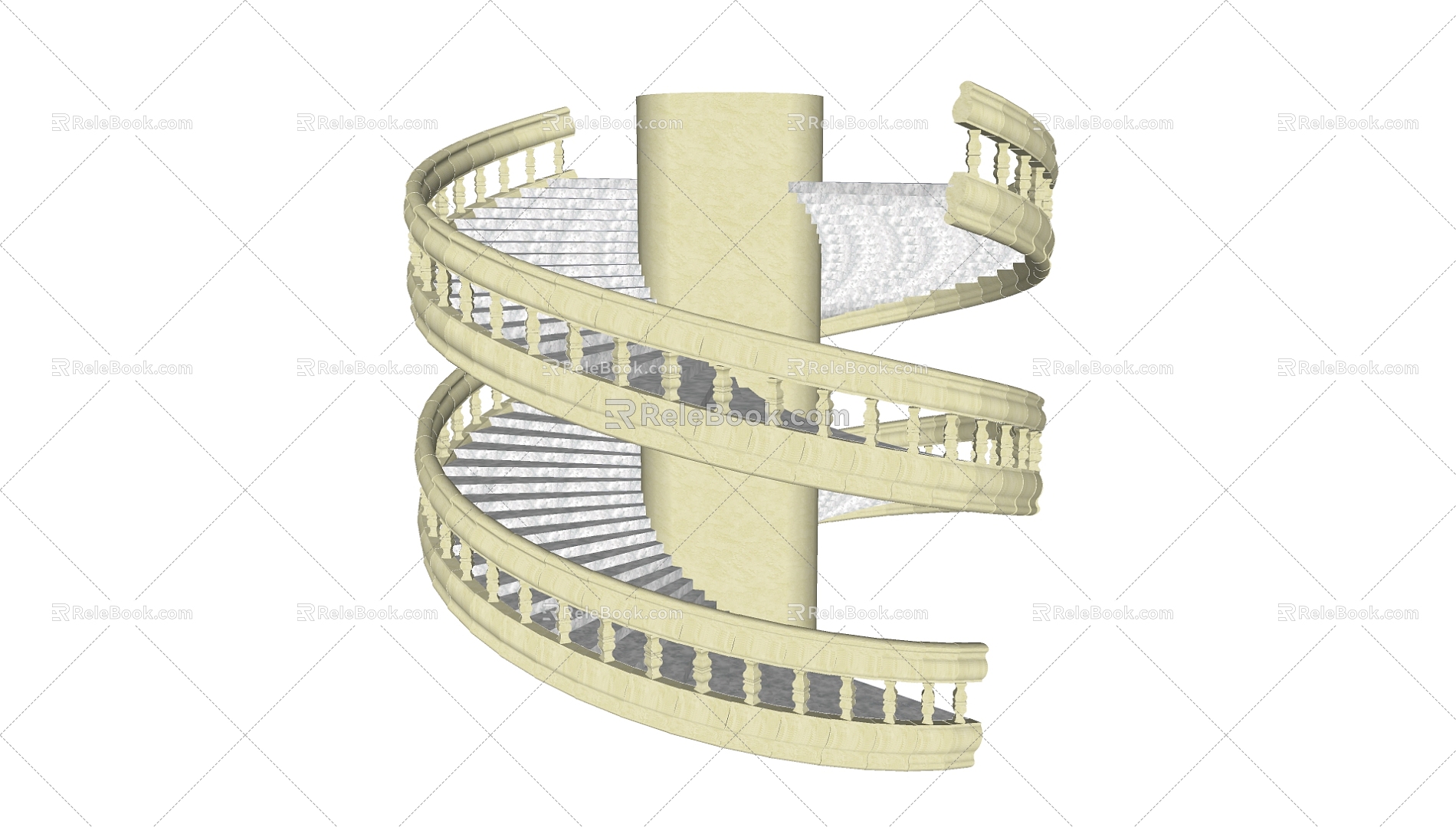 revolving staircase 3d model