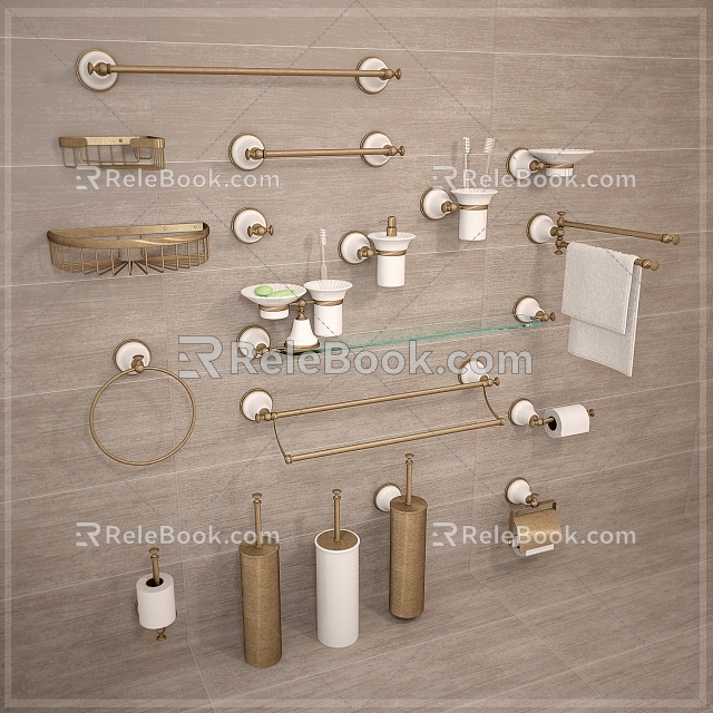 Small pieces of bathroom model