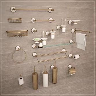 Small pieces of bathroom 3d model