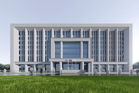modern office building high-rise office building 3d model