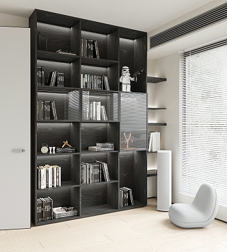 Modern bookcase 3d model