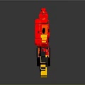 NERF MEGA MOTOSTRYKE Red Toy Blaster With Yellow Component And Black Parts