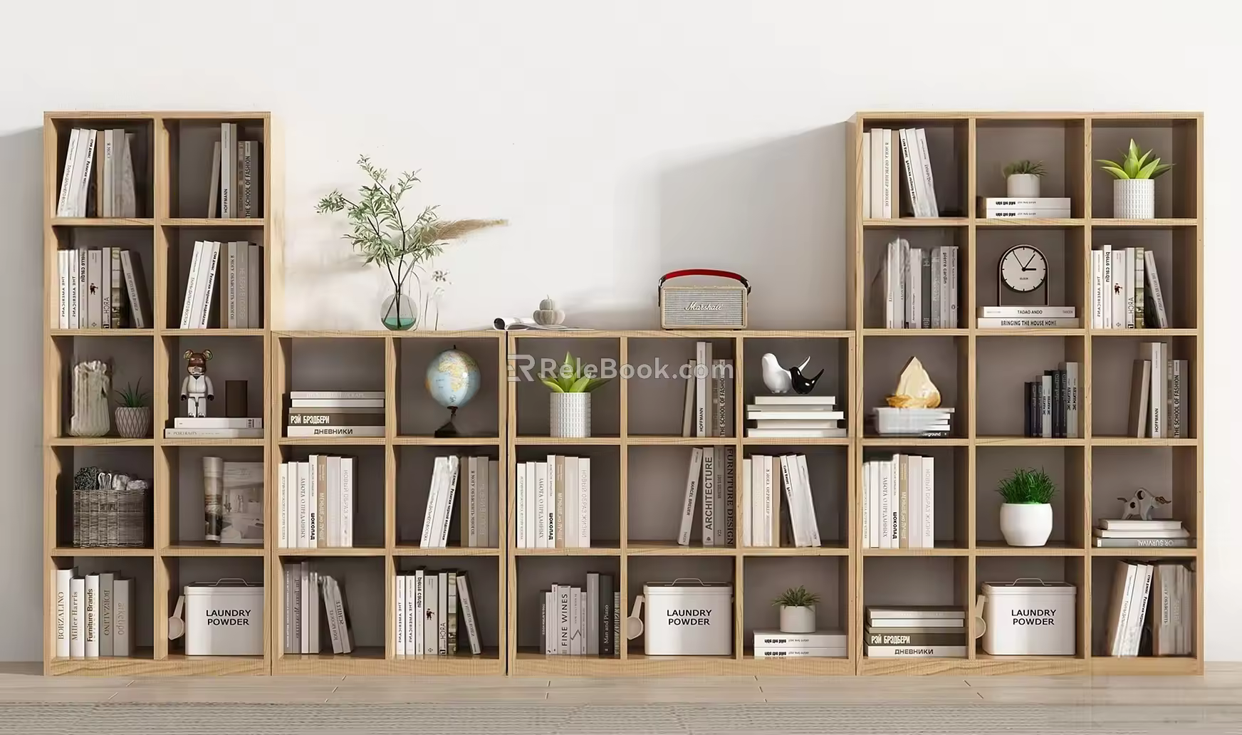 Nordic Bookshelf Bookcase 3d model