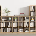 Nordic Bookshelf Bookcase 3d model