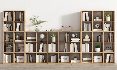 Nordic Bookshelf Bookcase 3d model