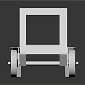 White Utility Cart With Four Sturdy Wheels For Industrial Equipment Transport