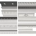 Crown Molding With Various Decorative Designs Ornate Patterns And Intricate Textures