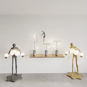 Creative floor lamp niche lamp modeling floor lamp humanoid floor lamp metal floor lamp 3d model