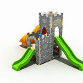 Modern slide amusement equipment 3d model