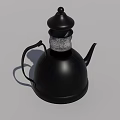 Modern Stylish Black Kettle With Lid Handle And Spout For Daily Household Use