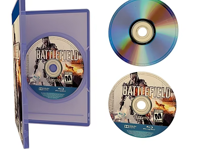 Battlefield 4 Game Disc With CD Case And Disc Artwork For Gaming Collection 3d model