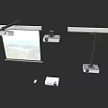 Projection Monitoring System With Projector Camera Screen And Adjustable Stand
