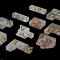 Colorful Detailed Miniature Room Models Displaying Various Interior Spaces